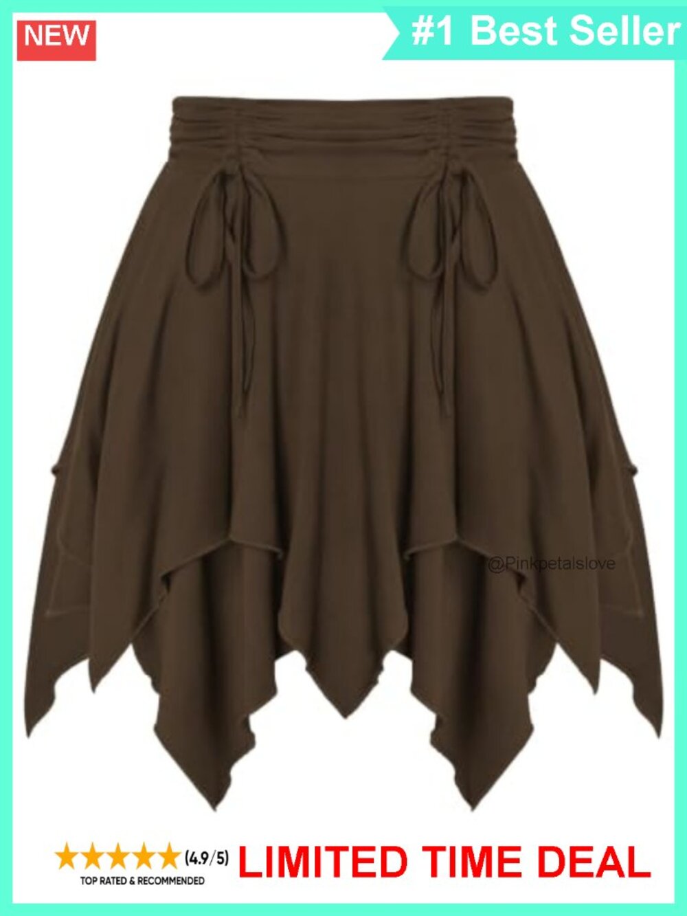 Renaissance Pirate Asymmetrical Mini Skirt High Waist Drawstring